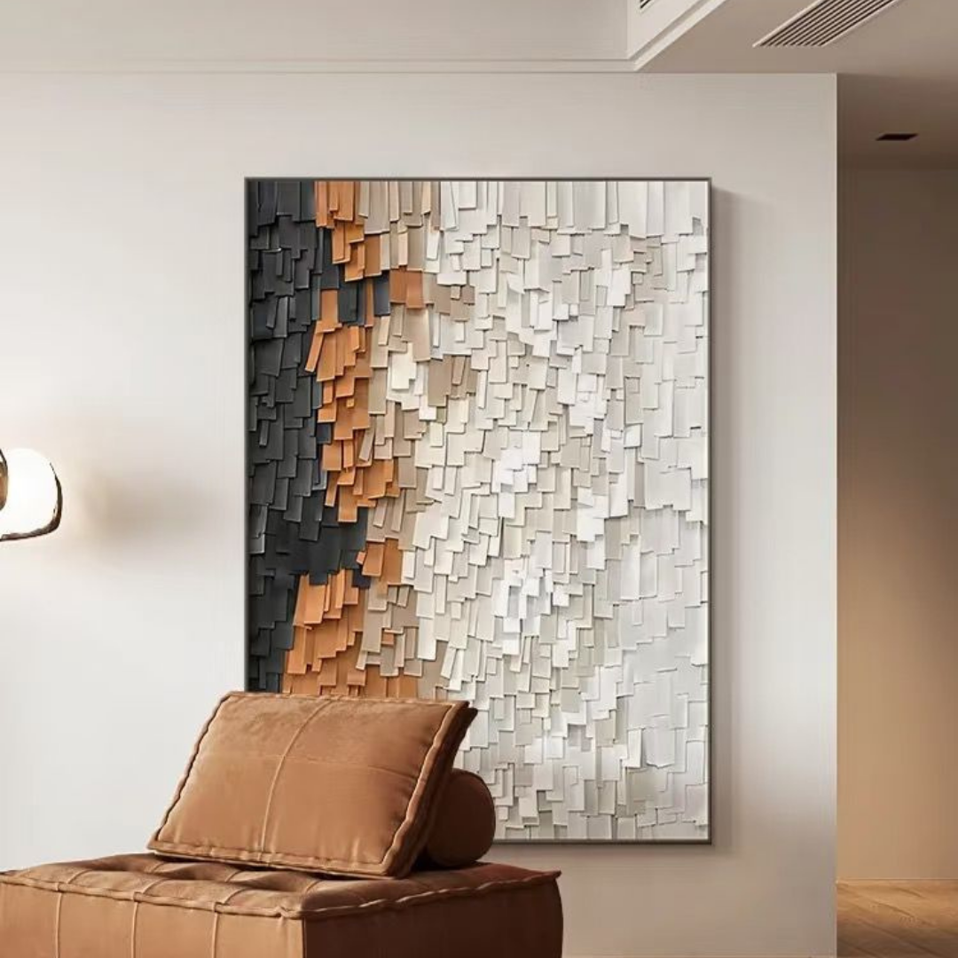 Cascade 3D Textured Gradient Wall Art