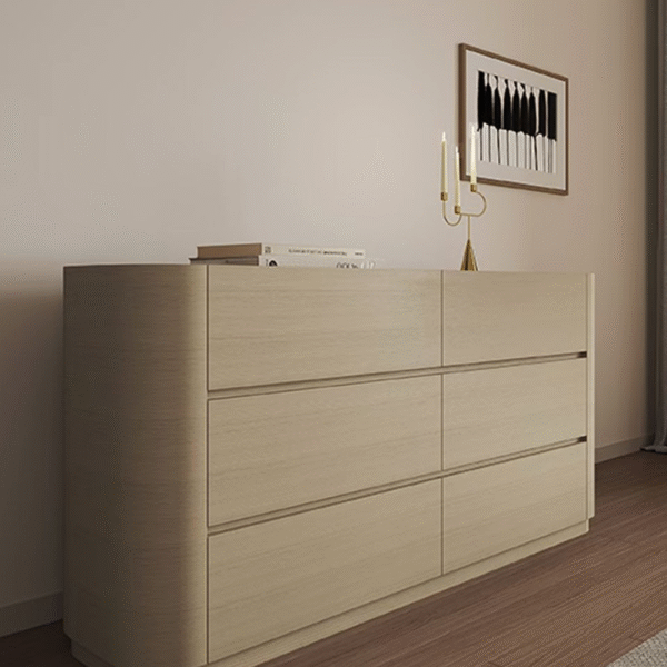 The Oslo Japandi 6-Drawer Dresser (Light Oak)
