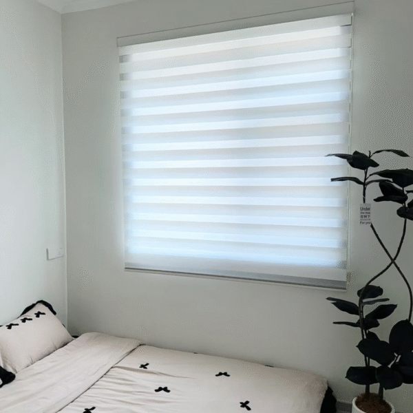 Duo Modern Zebra Blinds (White)