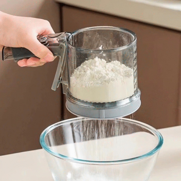 Hand-Crank Flour Sifter Cup