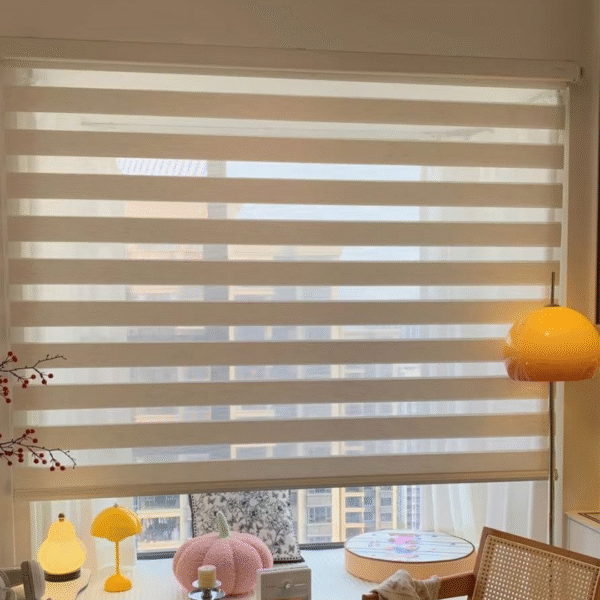 Duo Modern Zebra Blinds (Beige)